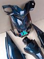 Cover ful body halus Honda beat karbu hitam lembayung biru/blue moonlight 2010-2012. 