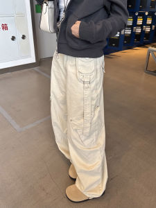 Retro American Loose Casual Knife Edge Work Pants Mens Womens Draped Wide Leg Lazy Comfortable Loose Long Trousers Trendy