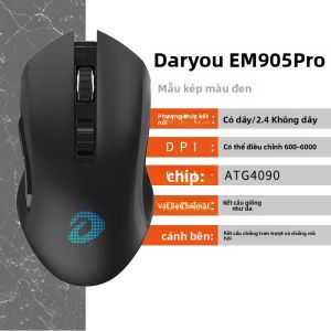  DAREU | Chuột Gaming EM905 PRO 2 Chế Độ Cảm Biến ATG-4090 Pin Sạc 930mAh