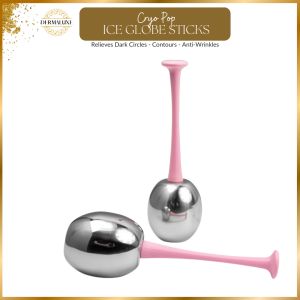 DERMA Cryo Ice Globes for Puffy Eye and Dark Circle Remover Eye Bags Eliminator Pore Minimizer Wrinkle Eraser and Face Lifting Massager