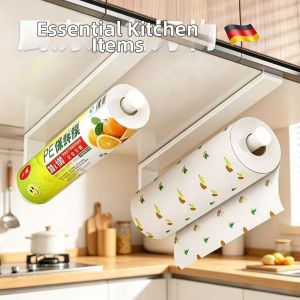 NAIFUNA | Drill-Free Hanging Kitchen Paper Holder