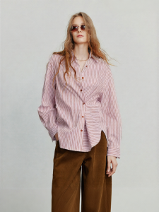 Toyouth | Áo Blouse Tay Dài Thiết Kế Không Đối Xứng Nhẹ
