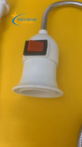 Đui đèn lò xo dài 30cm có công tắc dày cách điện tốt an toàn cho người sử dụng