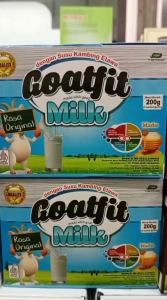Goatfit susu kambing organik plus madu rasa original/coklat 200g isi sachet 10 sachet