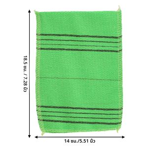 ผ้าขนหนูที่ขัดผิวอาบน้ำ5ชิ้นขนาด14*18.5ซม. ผ้าฝ้ายโพลีเอสเตอร์สีเขียวถักขัดตัวผ้าเช็ดตัวอาบน้ำผ้าขนหนูเนื้อนุ่ม