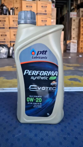 ปตท PTT PERFORMA Synthetic EVOTEC 0W-20 ปริมาณ 1 ลิตร น้ำมันเครื้่องเบนซิน สังเคราะห์แท้ 100%