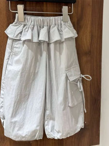 Girls Summer Fake Two-piece Work-style Pants