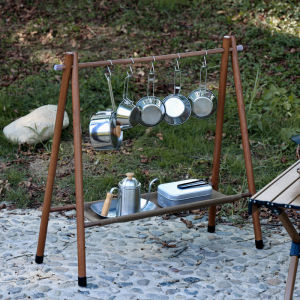 HOMFUL ชั้นวางกลางแจ้งพับไม้เนื้อแข็ง 3 ซึ่งประกอบด้วย: แจ้งพับไม้, กลาง, แคมป์, ปิ้ง, เสื้อสาม, เก็บ, ชั้นวาง, หม้อ, ที่ 179