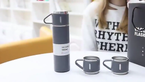 ✨SG【Stock】Thermos Cup set Double-Layer Stainless Steel Vacuum flask Gift Set Thermos Bottle Travel Mug Water Bottle Cup Set 保温杯套装礼物  新年礼物