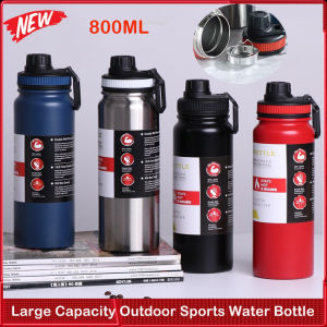 Large Capacity Outdoor Sports Water Bottle 304 Stainless Steel Thermos Flask Creative Portable Space Mug Portable Car Sports Bottle