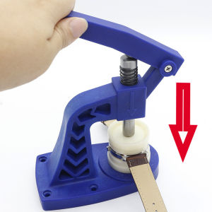 Watch Press Tool Presser Machine Tool Watch Back Case Cover Press Closer with 20 pcs Dies Repair Kit Round Rectangular