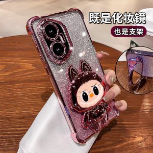 Cartoon Stand Compatible Huawei Honor 500 300pro Cute Girls Honor90 Protective Case 100 New Model Four Corner Anti-fall 400 with Makeup Mirror Power Full Cover High-End Feel