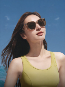 Beneunder | Round Square Large Frame Folding Sunglasses Women Driving UV Protection Sunscreen Round Face Cheek Sun Glasses