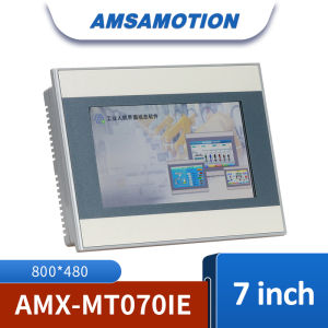 AMSAMOTION HMI 4.3/7/10 inch Ethernet Touch Screen Compatible with  Weinview Delta Siemens Samkoon Mitsubishi Xinje Omron PLC