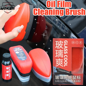 【WOKEN】Car Glass Oil Film Cleaning Sponge Brush Windscreen Cleaner Car Powerful Glass Oil Film Remover Car Accessories