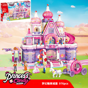 Princess Castle Series Building Blocks Sweet Candy House Girls Assembly Intelligence Toys Gifts Children 6 Years Old