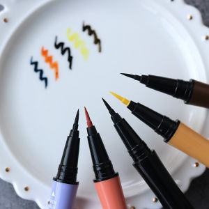 ปากกาอายไลเนอร์น้ำยุบไม่ได้ 5 ชิ้น ปากกาเล็ก ทนทานต่อความชื้น น้ำหนักเบา สำหรับผู้หญิง เรียนใหม่ เริ่มต้น อุปกรณ์แต่งหน้า