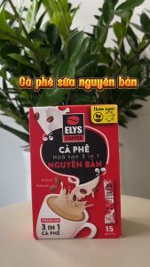 |Tặng Ly Thủy Tinh| Elys Coffee - Cà Phê Sữa Hòa Tan Nguyên Bản 3 in 1 | Hộp 15 Gói x 17g - 255g