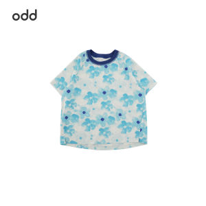 Floral Print Gradient T-Shirt Breathable Colorfast