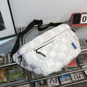 Checker Pattern Big Capacity Men Waist Bag Women Chest Bag Man Cross Body Beg Dada Lelaki Beg Pinggang Perempuan Beg Sandang 腰包男女 胸包男女 斜挎包男女 2028