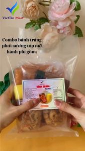 Combo Bánh Tráng Phơi Sương Tóp Mỡ Hành Phi 350G VIETTIN MART