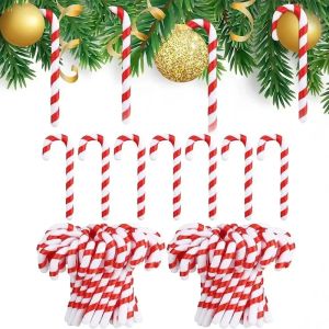 6Pcs Christmas Decoration Hanging Candy Cane Home Room Decor Wedding Decor DIY Halloween New Year 2025 Navidad Gift Accessories