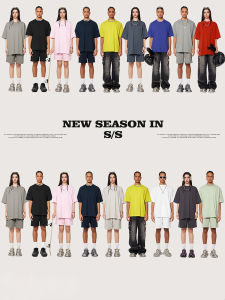 เสื้อยืดแขนสั้นทรงหลวมสไตล์อเมริกันสำหรับผู้ชาย ทรงหลวม สวมใส่สบาย แห้งเร็ว น้ำหนักเบา แฟชั่นฤดูร้อน