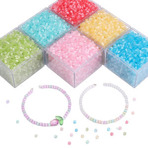 10g Approx 150Pcs 4mm Colorful Czech Glass Cat Eye Beads Charms for DIY Bracelet Keychain Xmas Gift Jewelry Craft Making