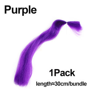 1 Pack 30CM Crimped Kinky Minnow Fiber Streamer Fly Fibers Bucktail Jig Head Tying Material for Fly Fishing Trout Pike Bass Lure