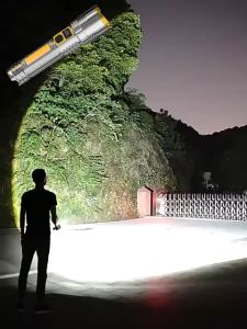 [Brightness 100000 lumens] lampu suluh led 60000mAh Telescopic zoom LCD display tpye-c fast charge flashlight torch light super bright torchlight lampu suluh super terang flashlight rechargeable portable flashlight waterproof flashlight