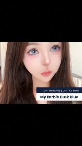 Olalila Softlens My Barbie Dusk Blue Natural Lens 14.5mm By Pinkin Softlens