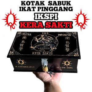 Kotak Sabuk Mori IKSPI KERA SAKTI Kayu Jati Motif Ukir (FREE UKIR NAMA) / Tempat Penyimpanan Sabuk Kera Sakti / Kotak Mori IKSPI Kayu Jati / Kotak Sabuk Silat IKSPI Aesthetic / Kotak Sabuk KERA SAKTI Anti Rayap / Kotak Sabuk IKSPI / Tempat Mori KS