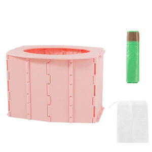 Portable Potty Seat for Toddler Foldable Travel Potty Training Toilet Seat with Cleaning Bags for Camping Travel Potty Seat
