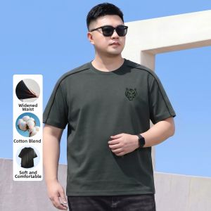 ZATUWOF | Oversized Round Neck Short Sleeve Plus Size Casual Thin Tee