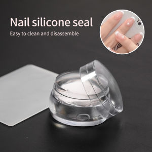 LINMANDA Clear Silicone Nail Stamper French Art Jelly Stamper for Nails French Nail Stamper Kit Manicure Nail Art Tools