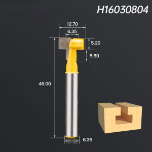 HUHAO | Bộ Dao Phay Rãnh Chữ T HUHAO Dao Phay Lỗ Chốt Lục Giác Dao Phay Lỗ Khóa Trục 6.35mm 12.7mm Dùng Cho Chế Biến Gỗ Dụng Cụ Rãnh Chữ T Bằng Cacbua