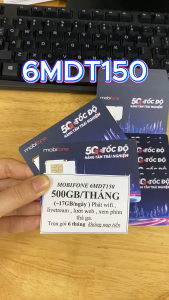 ( Giá Tốt ) Sim Data 5G Mobifone 6MDT150 Dung Lượng 500GB/Tháng ( Trung bình 17GB/ngày ) Trọn Gói 6 Tháng Không Phát Sinh Chi Phí . FREESHIP - CHƯA KÍCH HOẠT