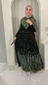 Terbaru 2024 Gamis twill rayon premium jumbo busui gamis abstrak cap super