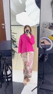 Koleksi Raya 2024 Terbaru ALEESA KEBAYA EYELET TOP/ BATIK INSTANT PARIO SET