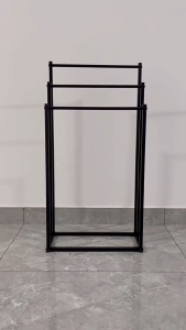 ราวตากผ้าขนหนูตัว 3 ชั้น สแตนเลส ตั้งพื้น แข็งแรง ไม่ขึ้นสนิม ประกอบง่าย เคลื่อนง่าย 44×21×86ซม.