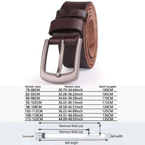 Men Top Full Grain 100% Cowhide Genuine Leather Belt With High Quality Zinc Alloy Buckle Bekts For Men TN001