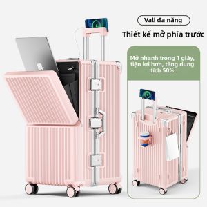 MINGJUEGONGZI | Vali Khung Nhôm 28inch Chắc Chắn Bền Bỉ Mở Trước