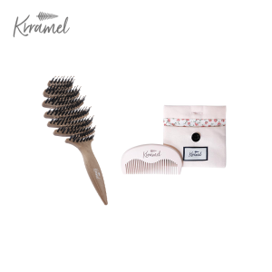 Portable Massage Boar Bristle Comb Hair Care Practical Gift in Cosmetic Box Household Utility Comb Air Cushion Design
