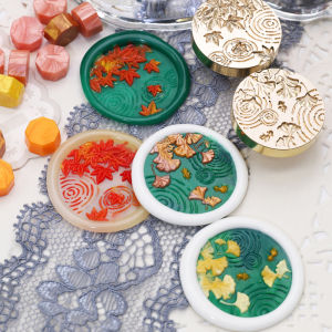 25MM Flowers Wax Seal Stamp Retro Sealing Stamp Head for Wedding Invitation Gift Packaging Cards Scrapbooking