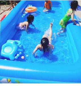 [Best Gift for Kids] Three Layer Kids Inflatable Swimming Pool for kids sale (120cm)(150cm)(180cm)(210cm) Printing Bathing Tub Outdoor Indoor Baby Swimming Pool Inflatable swimming pool Bathtub Toy Ball Home Use For Child Gifts