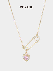 ZHENGZHAO | Golden Pin Heart Pendant Lightweight Luxury Unique Design High-end Sweet Cool Necklace