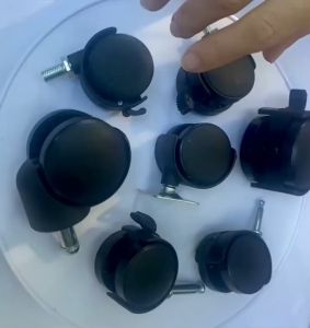 Bánh xe đen đầu vít chịu lực đủ kích thước，Bánh xe nhựa trắng loại tốt nhiều mẫu tùy chọn-ESTLA