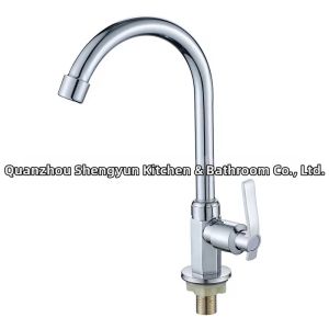 Hexagonal Stand Single Cold Kitchen Faucet Zinc Alloy
