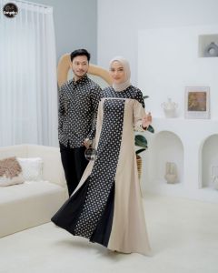 COUPLE GAMIS LAKSHITA kain polos rosecrepe lentur adem nyaman dipakai