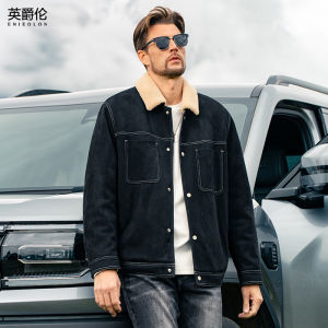 Enjeolon | Áo Khoác Nam Len Cừu Cashmere Lót Bông Dày